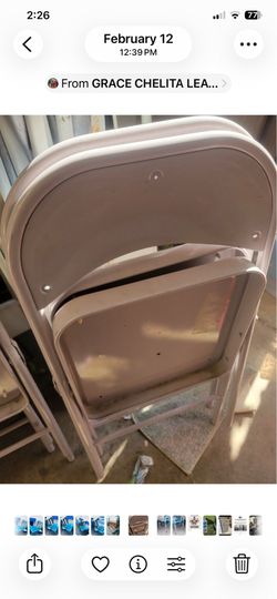 Matching set of 4 metal folding chairs  All functional
