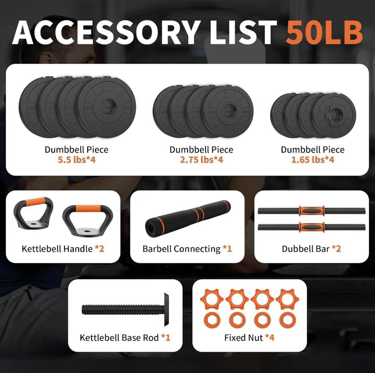 FIXTECH Adjustable Dumbbell Set