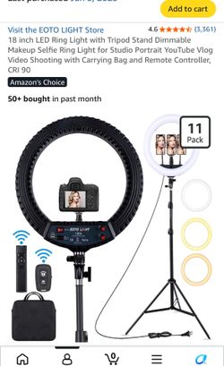 18 inch LED Ring Light with Tripod Stand