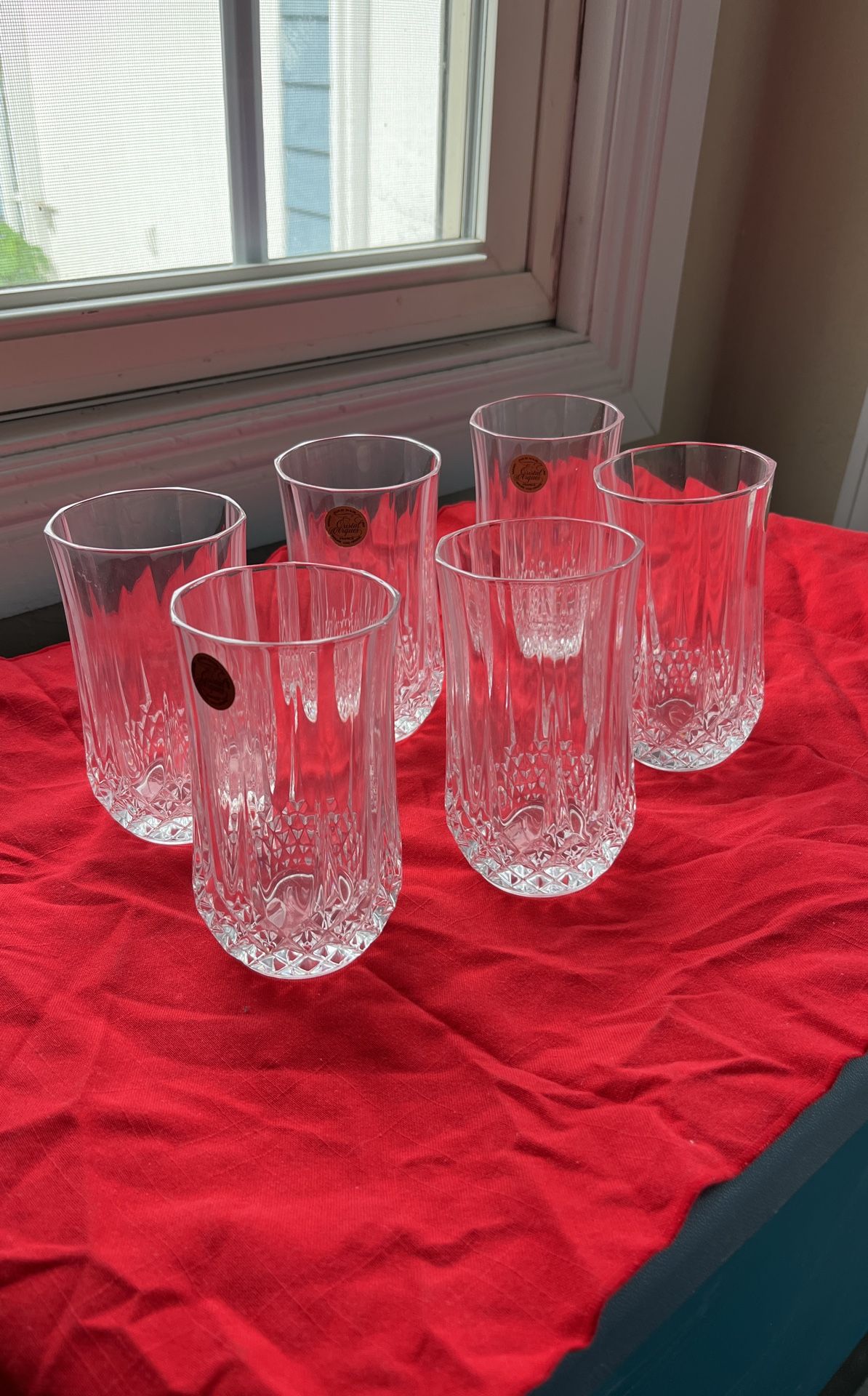 Set Of 6 Crystal Glasses 