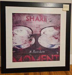 Framed Coffee Art Print 34x34