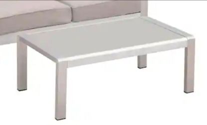 Aluminum Outdoor Coffee table with glass top