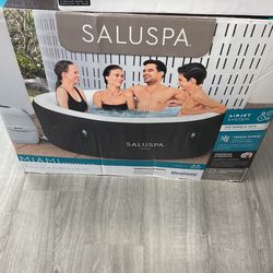 SaluSpa Miami Inflatable Hot Tub, 4- Person AirJet Spa