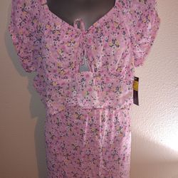 All Flower Pink Two Piece Set