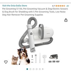 Pet Grooming Vacuum & Dog Electric Scissors & Dog Brush