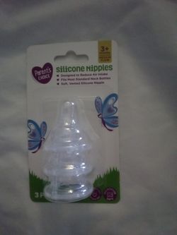 Parent's Choice  Silicone Medium Flow Nipples 3+ months  3  ct