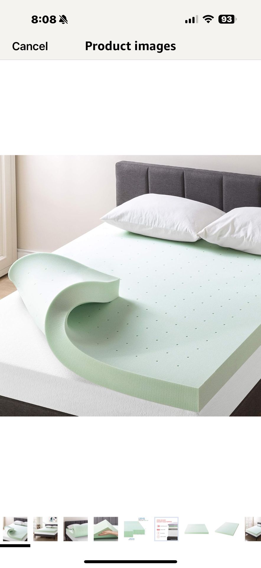 Memory Foam Topper Gel