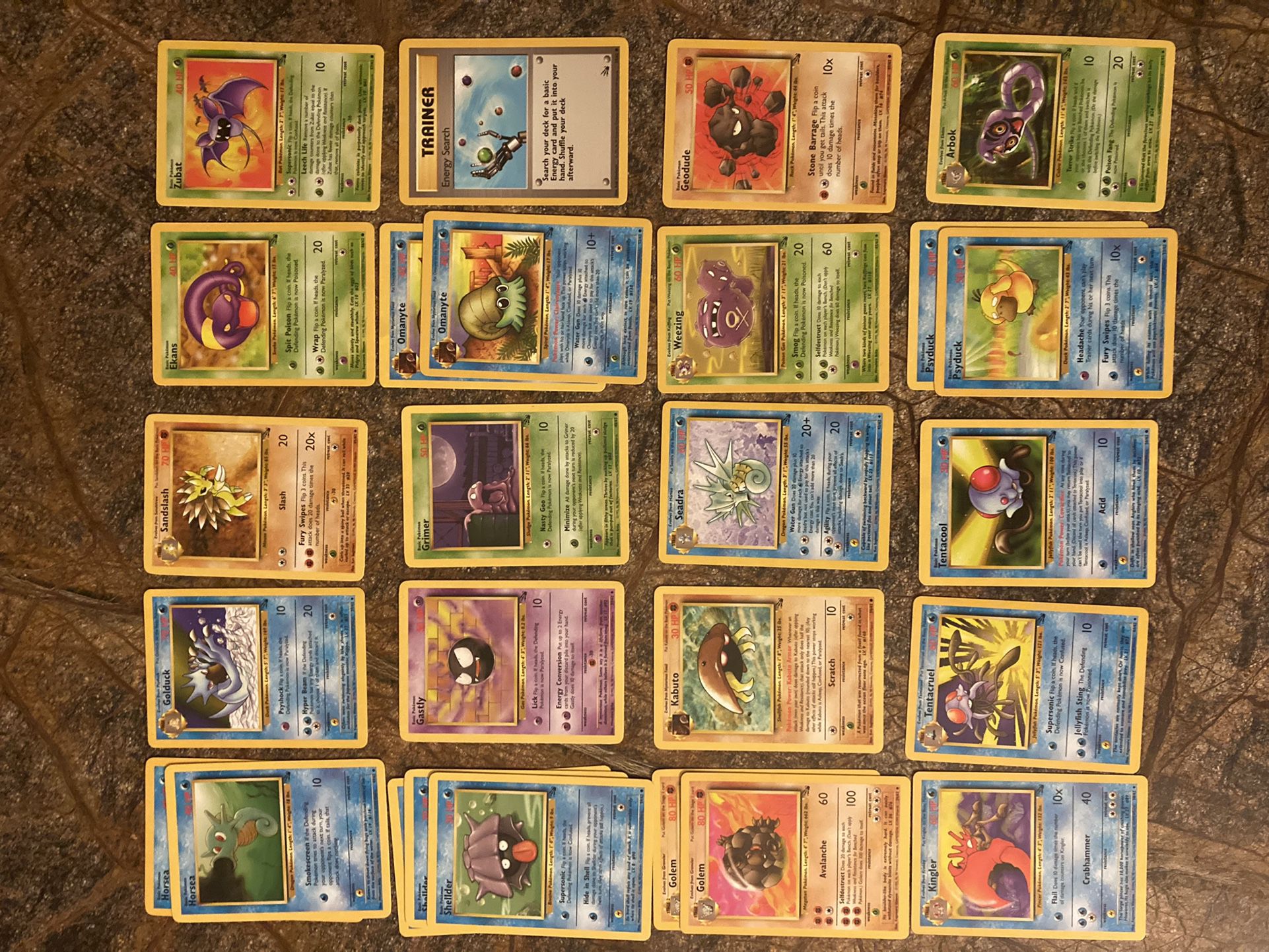 Mint Fossil Pokémon Cards Some First Editions 