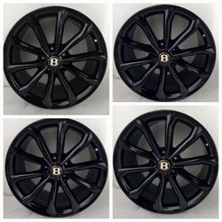 Bentley OEM 20" Staggered Black Wheels Rims