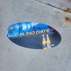 Old school MGD metal sign