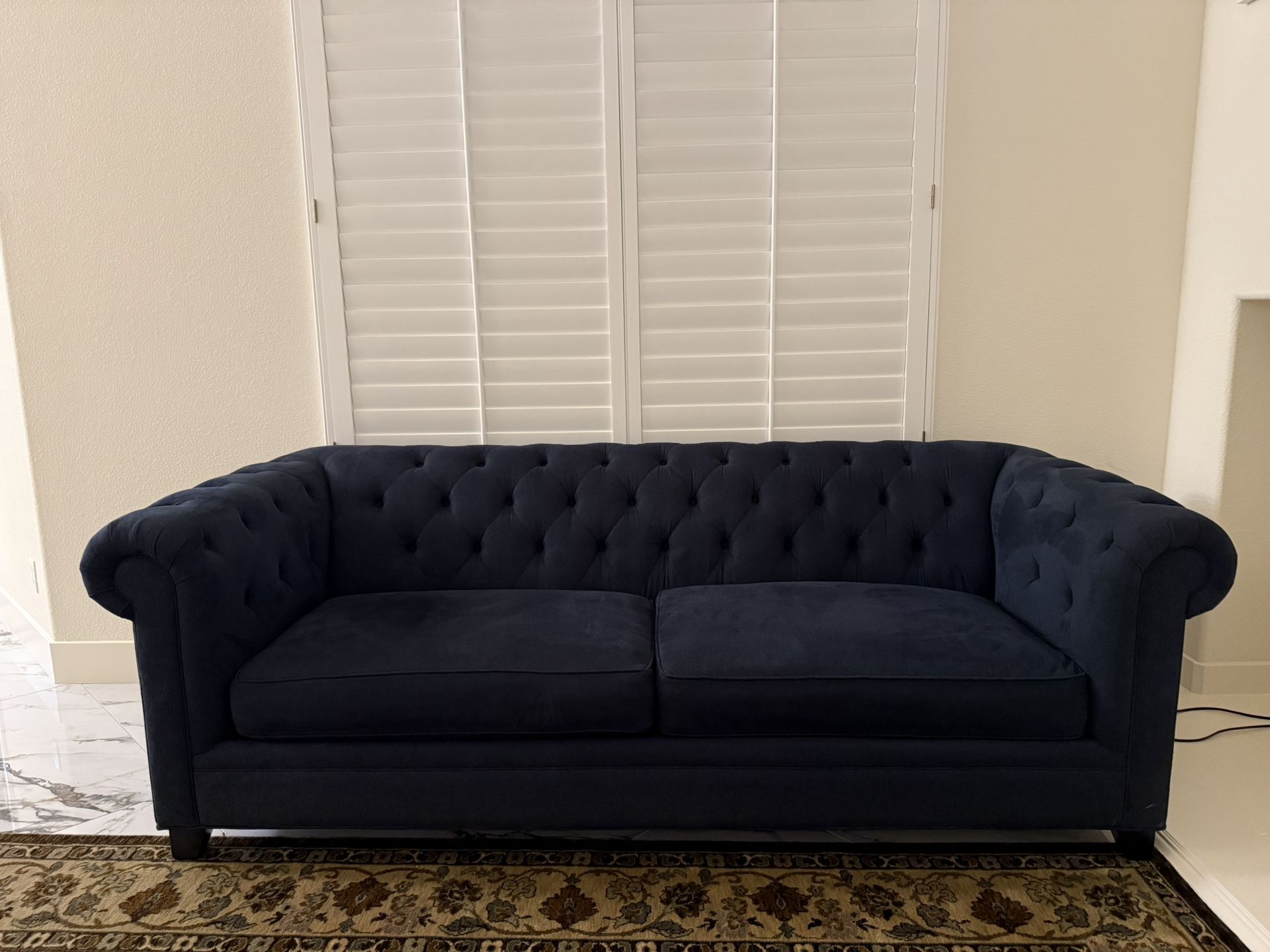 Navy Chesterfield Sofa