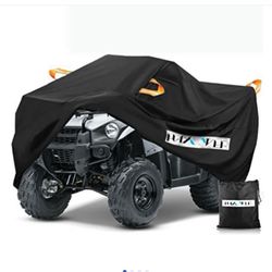 ATV Cover, Waterproof for Polaris Sportsman Yamaha Grizzly Honda FourTrax Kawasaki KFX Wheel Car with Air Vents Reflective Strips and Buckle Straps Le