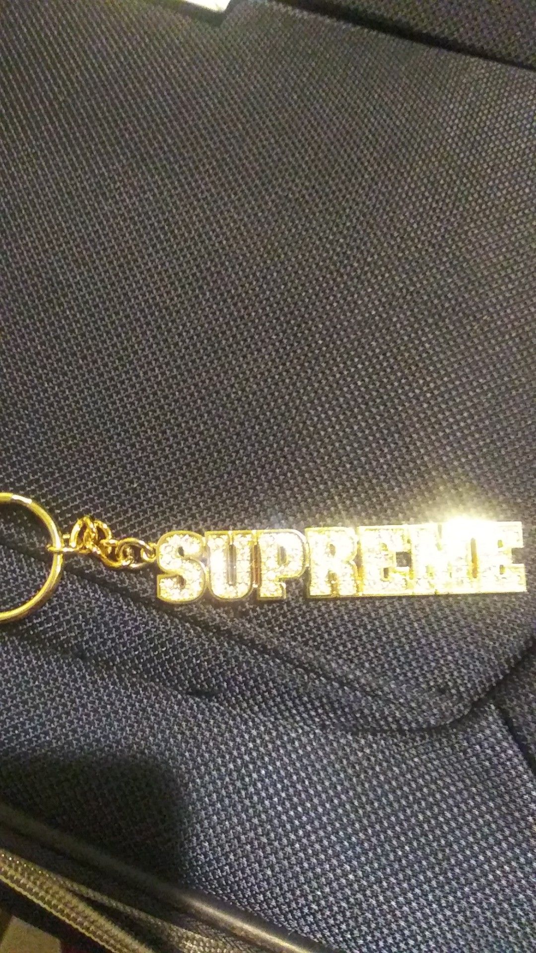 Supreme Gold Logo KeyChain