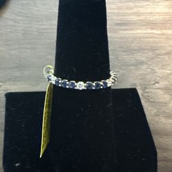 Churumbela De Zafiros Y Ruby Con Diamantes En 14Kt 