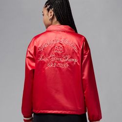 Size Small WMNS - Nike Air Jordan Coaches Jacket HJ0087-636