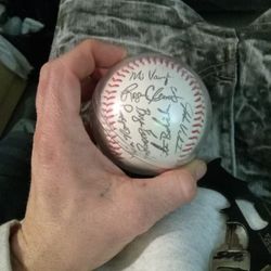 1995 Boston Red Sox Team Singned Baseball.