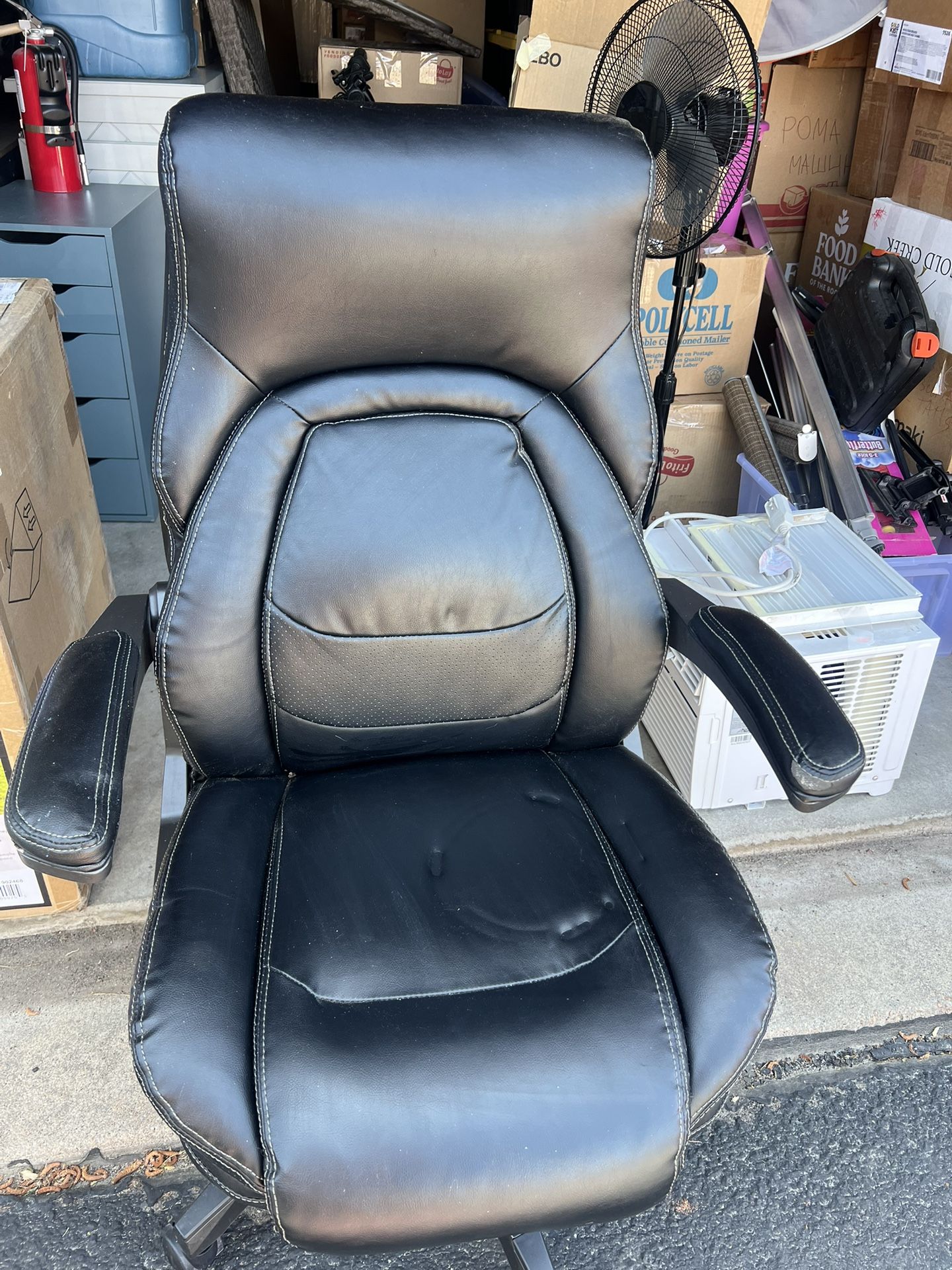 Black Leather Office Chair Lazyboy