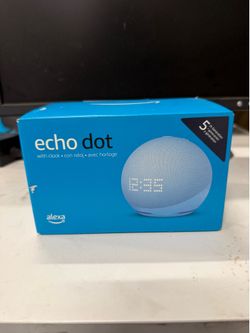 Brand New Factory Sealed Amazon Echo Dot (5th Gen) with Clock