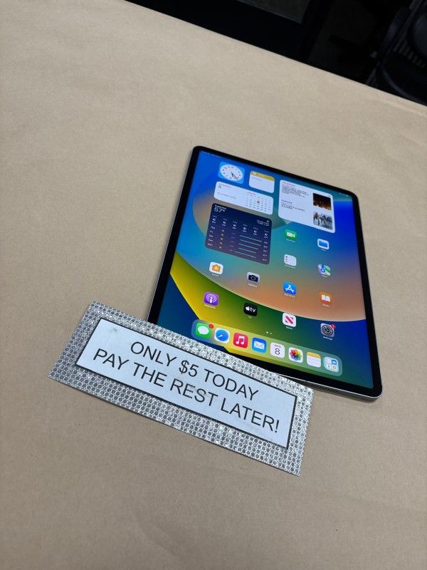 Apple IPad Pro 12.9 Inch 6th Gen Tablet - Only $1 Today Pay The Rest Later!