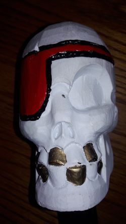 Skull Pirate Walking Stick approx 44" Real Wood