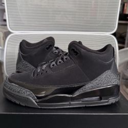 Nike Air Jordan 3 Retro 'Black Cat' Size 9