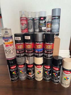 Spray Paint Lot Automotive Clear, Primer, Black, Silver, etc