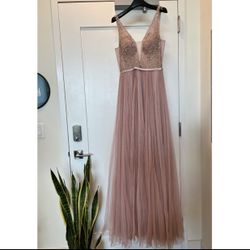 Evening Gown / Dress / Bridesmaid Dress - Dusty / Rose Gold - Size 6