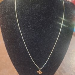 Silver Cadena Dije 14k Gold.