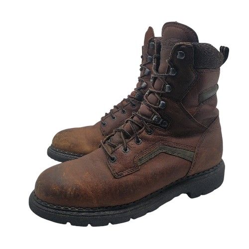 RED WING Mens '938' DynaForce Brown Leather Work Soft Toe Boots Sz 11 D USA $230