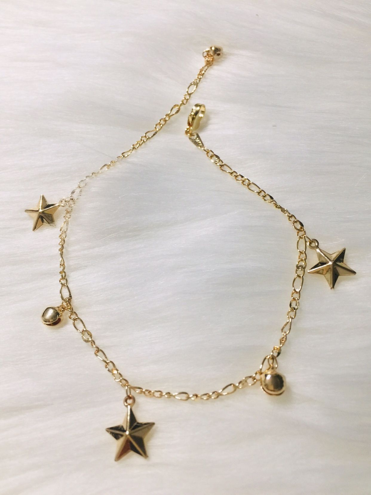 Anklet Star gold plated