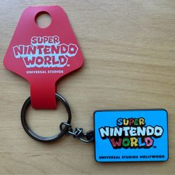 Official Super Nintendo World Universal Studios Hollywood Metal Keychain