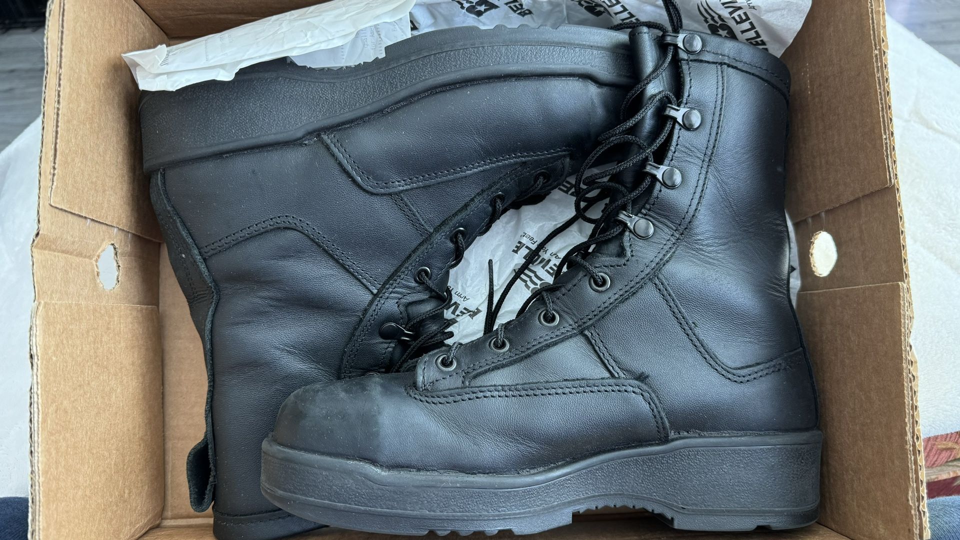 US Navy Steel Toe Leather Flight Deck Boots