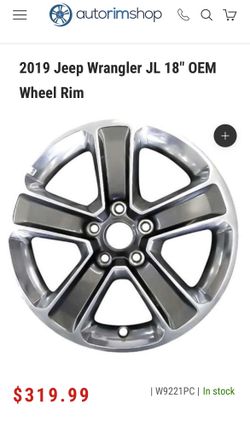 2019 Jeep Wrangler JL 18" OEM Wheel Rim (Set Of 5)