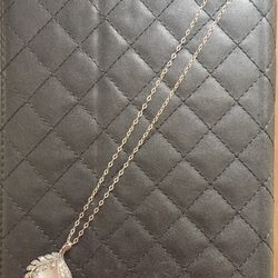 Silver and Opal Necklace