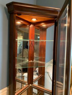 Lighted Corner Curio Cabinet