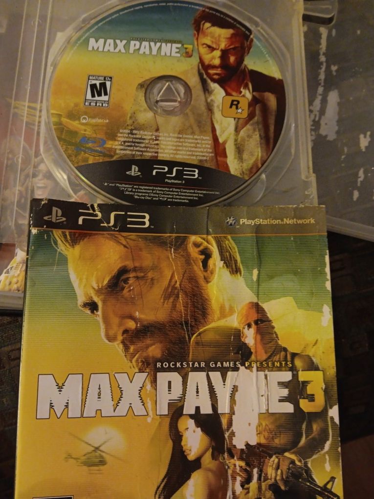 PS3 MAX PAYNE 3 Video Game
