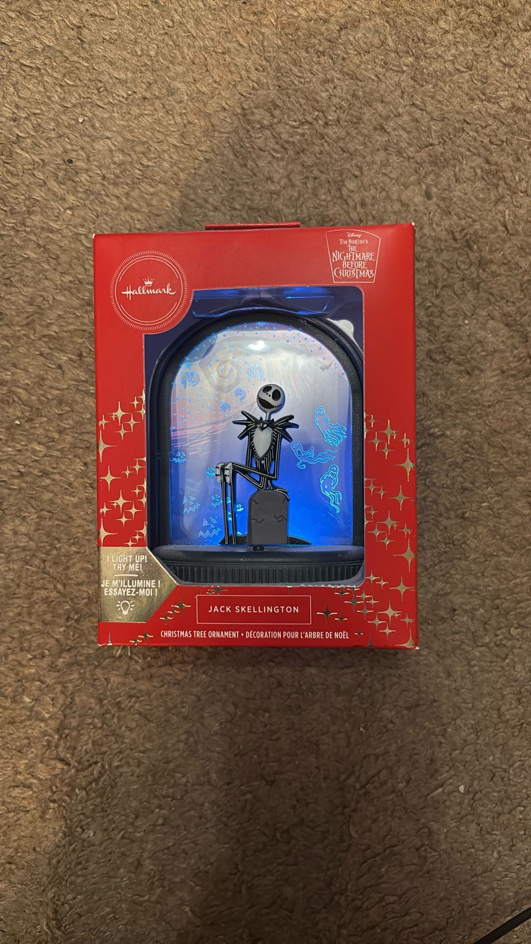 Jack Skellington Nightmare Before Christmas Light Up Ornament