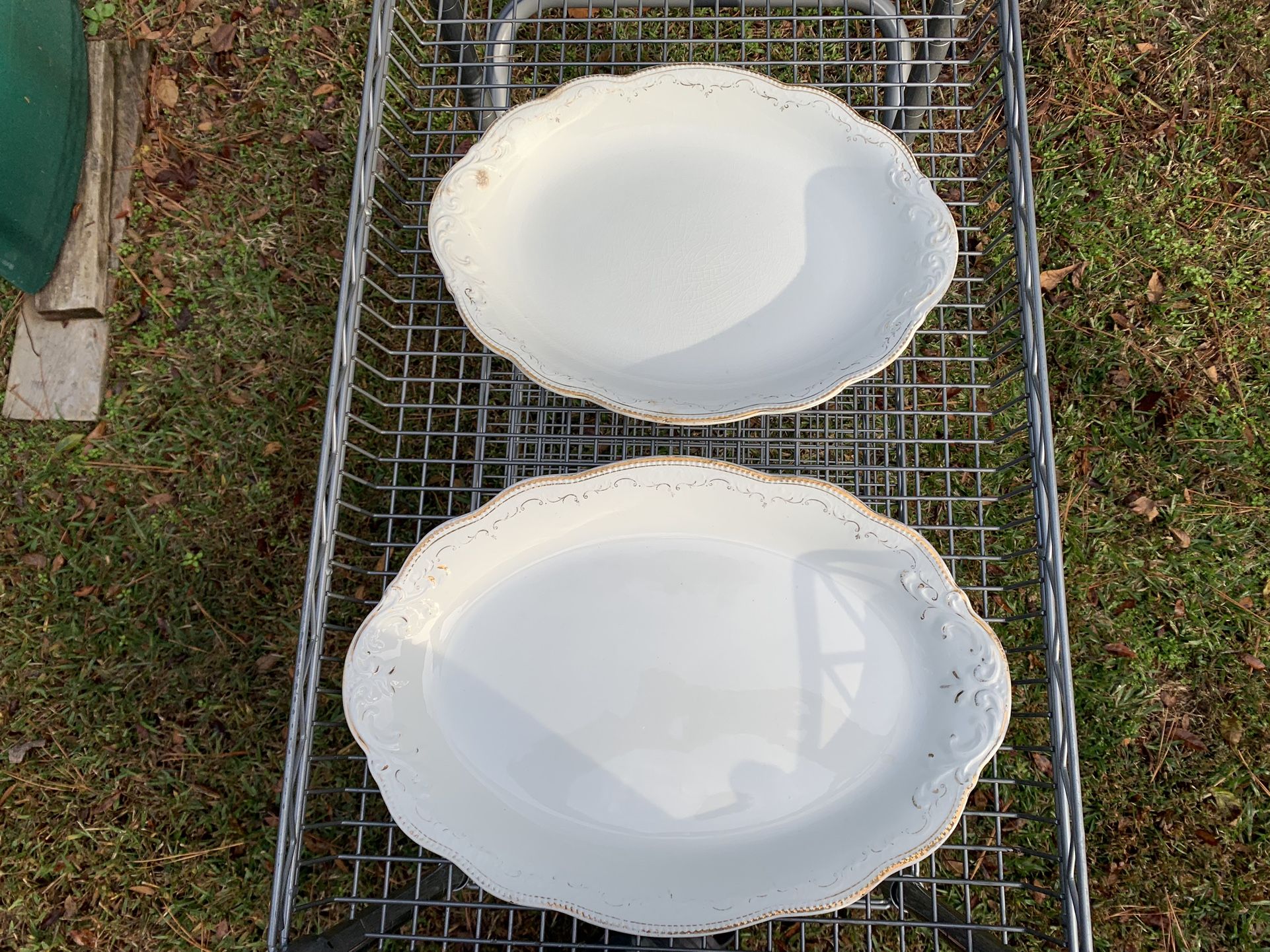 2 Antique W H Grindley & CO Porcelain Serving Platters $30 OBO (Will Sell Separately)