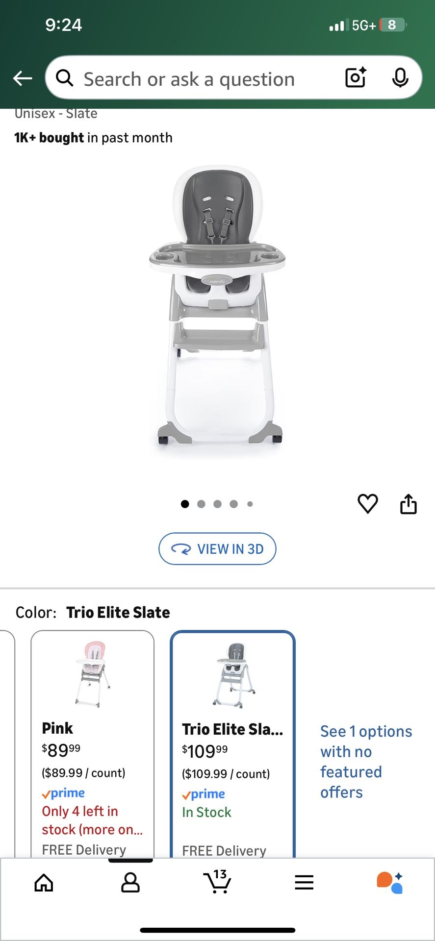 3-in-1 Baby High Chair