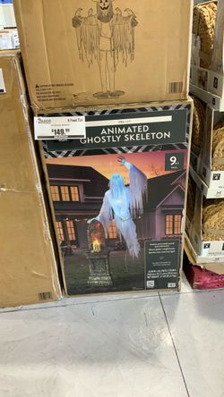9 Ft Pre-Lit Animated Ghostly Skeleton $150