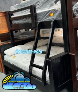 Twin XL Black litera cama con colchones nuevos new