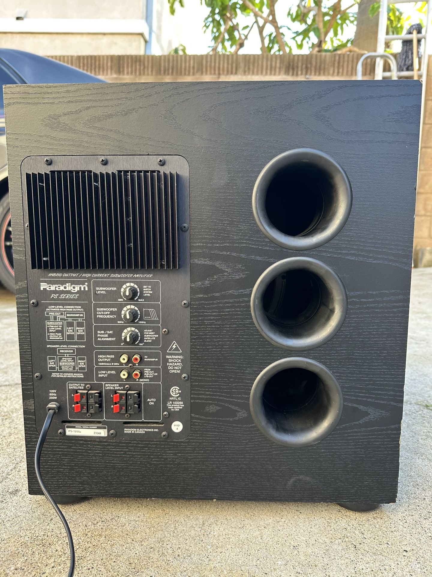PARADIGM PS-1200 SUBWOOFER