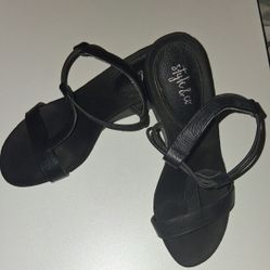 Black Wedge Heels Size 5.5 (New)