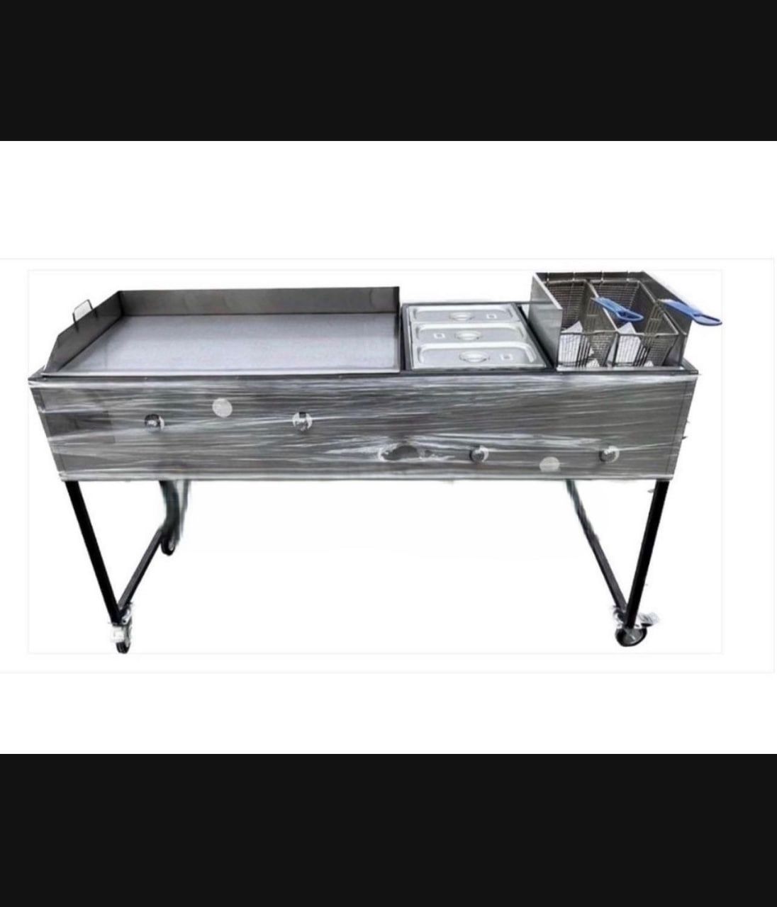 36x20 Inch Flat Grill 3 Treys & 2 Fryers