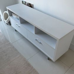 White TV stand.