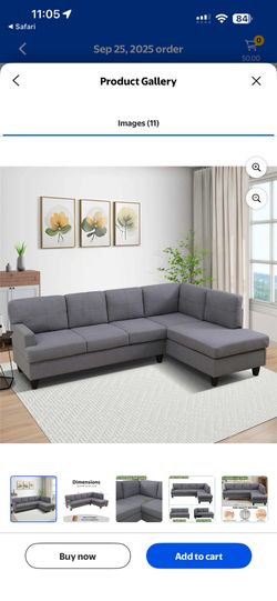 Sectional Couch Gray