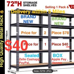 Metal Rack Shelves For Storage New 2000lb Capacity