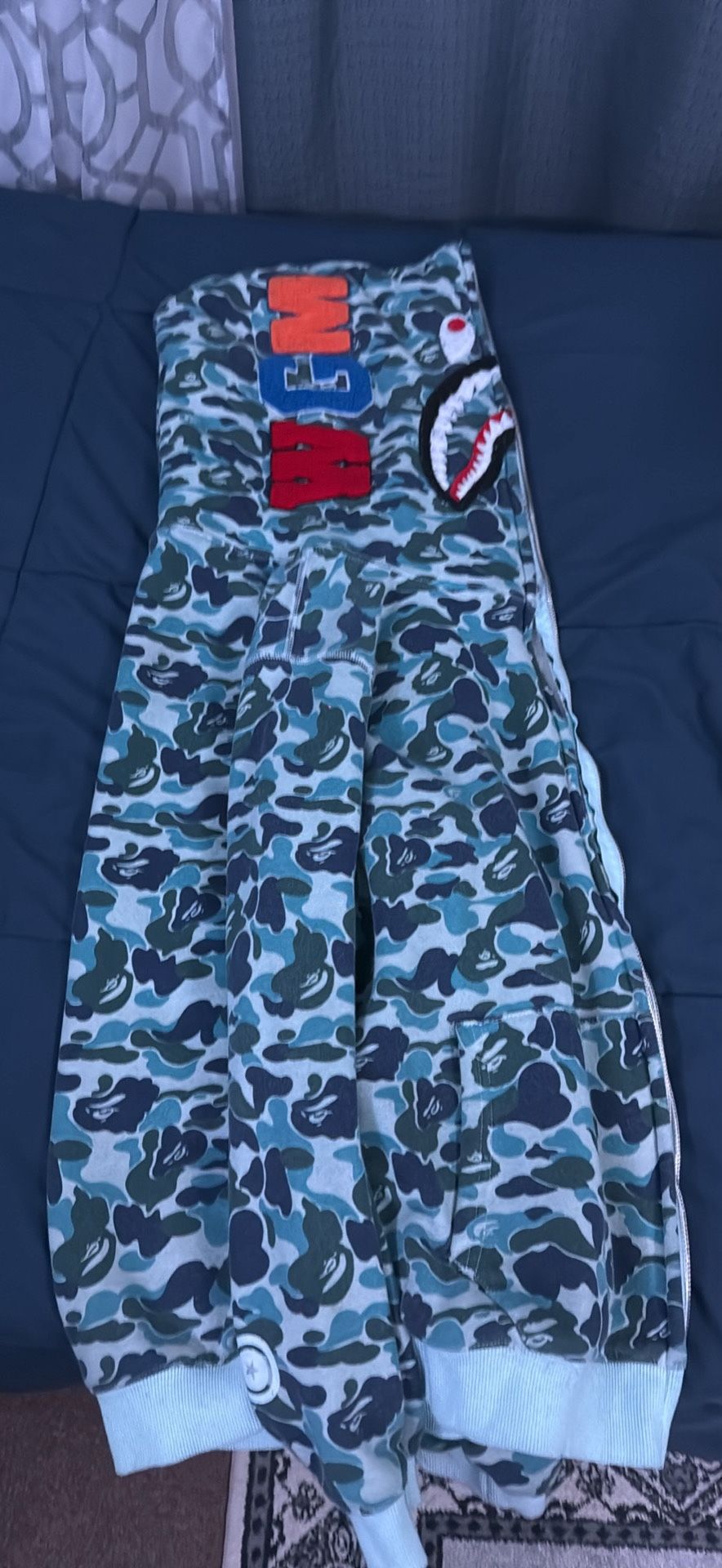 blue bape hoodie
