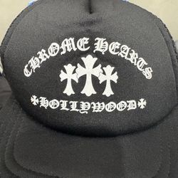 Chrome Hearts Crosses Logo Hollywood Trucker Cap