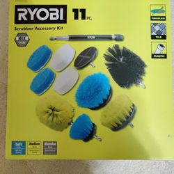 RYOBI 11-Piece Power Scrubber Kit (Hex Shank)